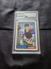 Jason Varitek signed 1992 Topps Traded #123T RC Boston Red Sox PSA Auth