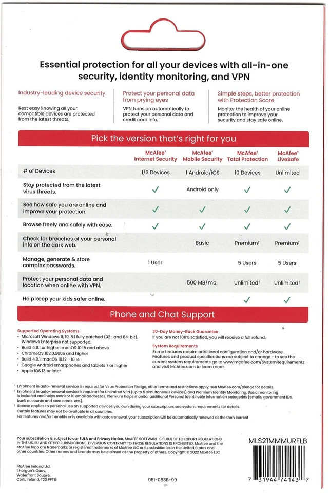 McAfee LiveSafe, beliebig viele Geräte - 1 Jahr, Download - Bild 2 von 2