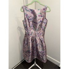 Chi Chi London Lavender Floral Sleeveless A-Line Dress Formal Luxury Bridal