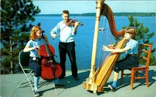 1957, Violin, Cello & Harp, National Music Camp, INTERLOCHEN, Michigan Postcard