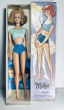 Vintage 1963 Midge Barbies Bestfriend w/Original Box Doll No. 860-Rare Stamping!