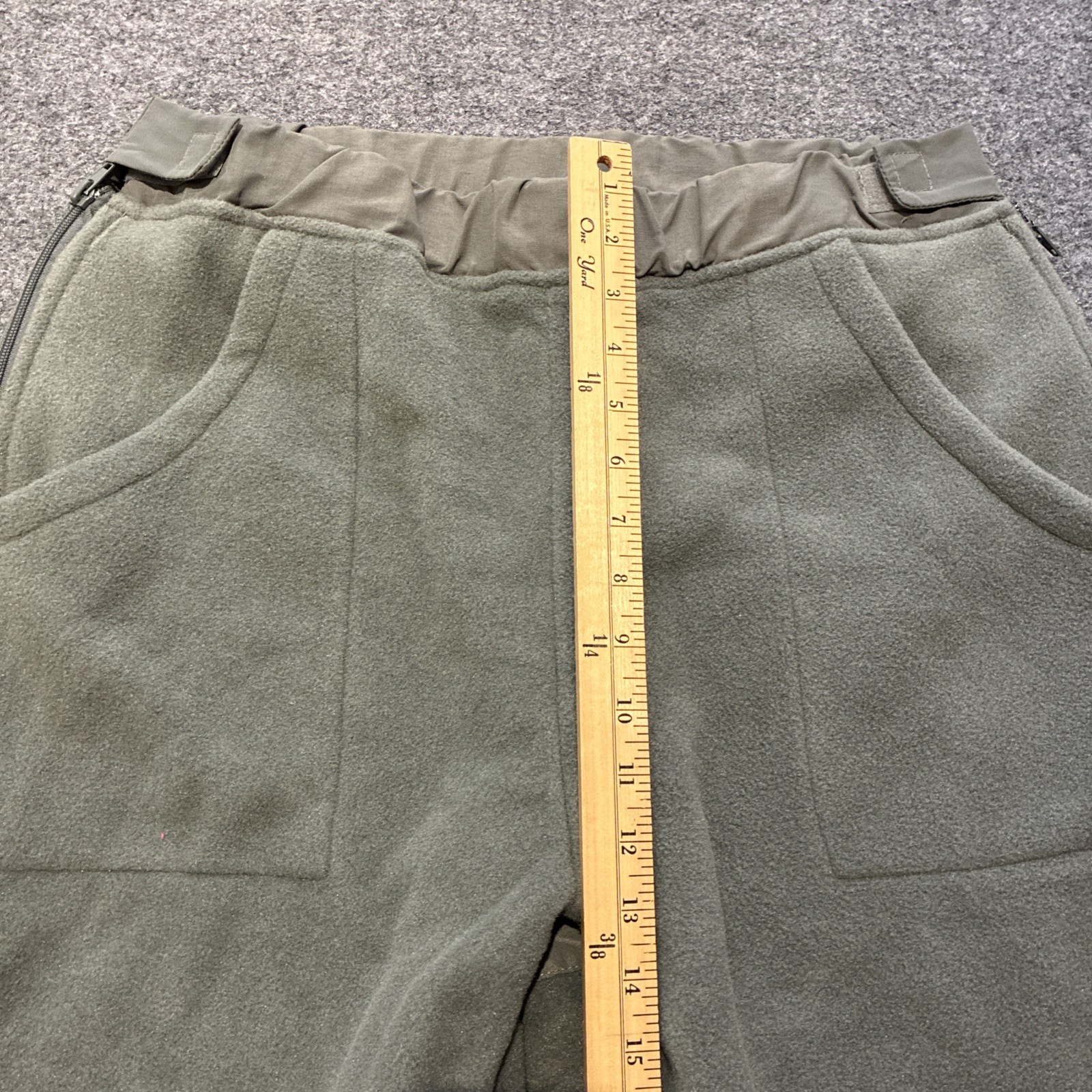 US Military Pants Mens Large Foliage Green RGBI Cold Weather Fleece Zip USA