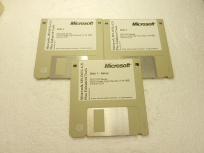 Microsoft MS-DOS 6.21 Plus Enhanced Tools 3.5'' Floppy Disks Floppies RARE