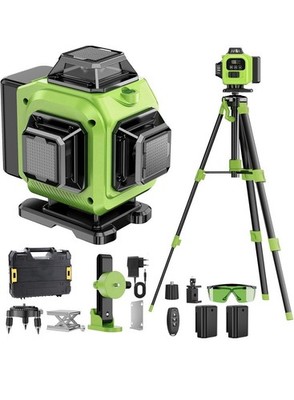 16 Line Laser Level 360 Self Leveling with tripod, 4x360°Professional 4D Gree...