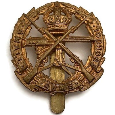 Original Small Arms School Corps SASC Mützenabzeichen - FIRMIN LONDON Makers Mark