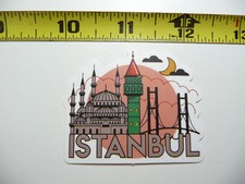 ISTANBUL TURKEY SMALL STICKER DECAL MINI TINY TRAVEL POSTER TOURISM