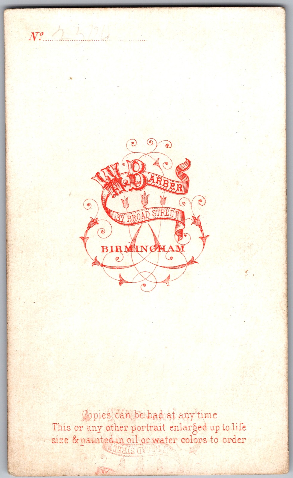 Antique CDV Circa 1860s W. Barber Old Lady in Dress Birmingham UK — additional view