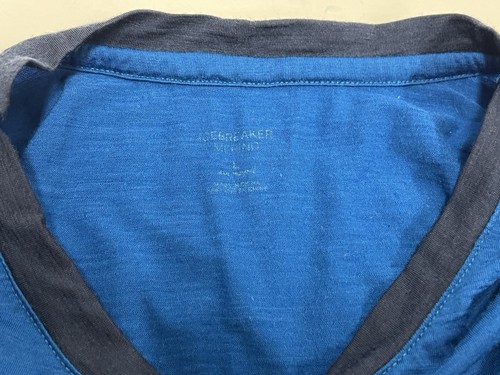 Icebreaker Merino Tech Lite II Short Sleeve Royal Blue T Shirt - Mens Large L - Picture 5 of 7