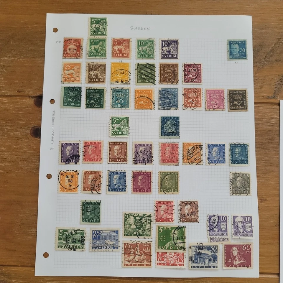 Шведские марки на 3 страницах - Изображение 2 из 4