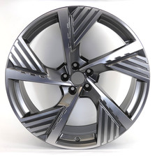 AUDI Q8 E-TRON 22" ALLOY WHEEL RIM 9.5J GREY DIAMOND CUT 4KE601025B GENUINE X1