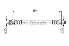 BOSCH Bremsschlauch hinten für MERCEDES-BENZ