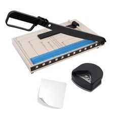 Paper Cutter, 12" Titanium Blade Guillotine Trimmer, Blue