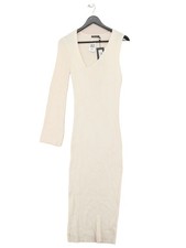 Nasty Gal Bodycon Midi Dress UK12 in Cream