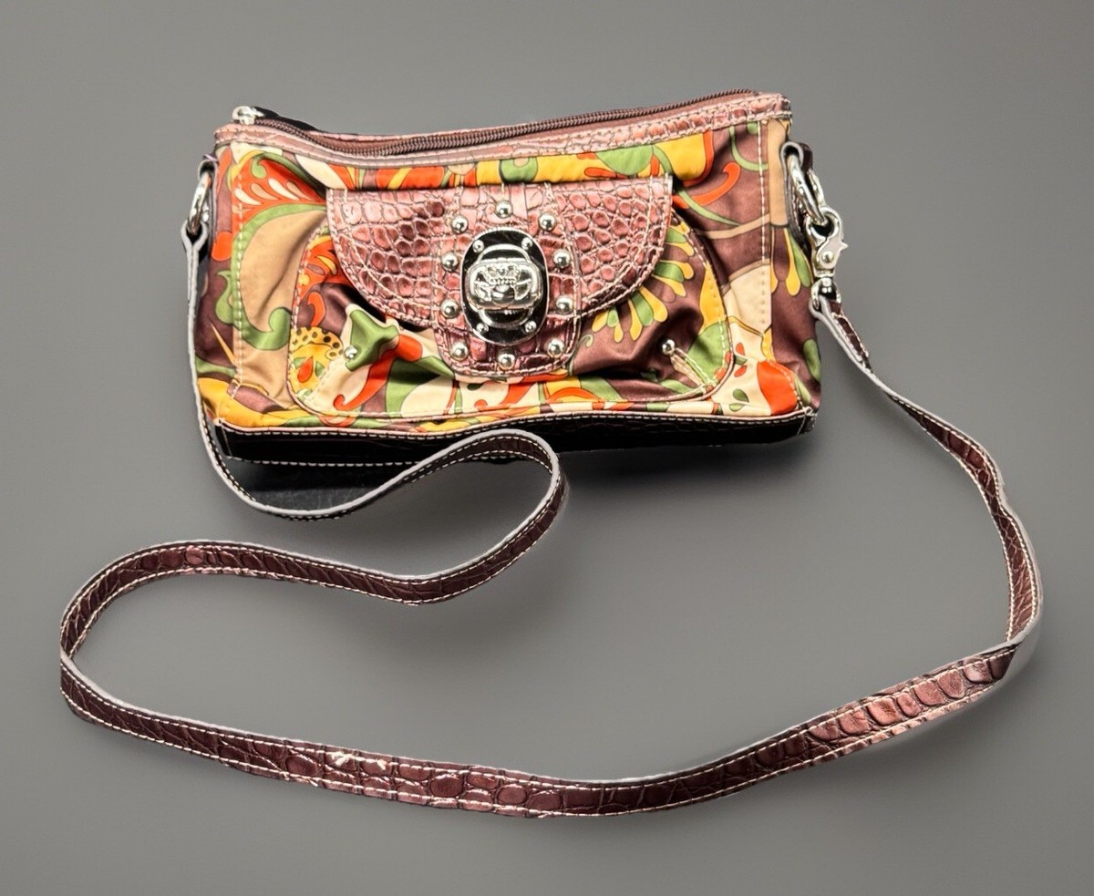 Kathy Van Zeeland Crossbody Organizer Purse 2 Bag Charms Vintage Kathy Van Zeeland Crossbody Organizer Purse 2 Bag Charms Vintage