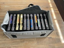 Lote de 11 juegos NES USADOS EN EXCELENTE ESTADO Nintendo Estuche de transporte Zelda Star Voyager Mario Bros BONITO