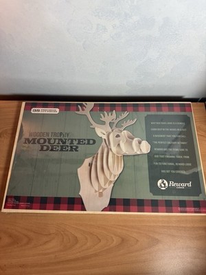 Mounted Deer 3D Wooden Puzzle Kit 38 Piece Reward Original Hunters Trophy NEW