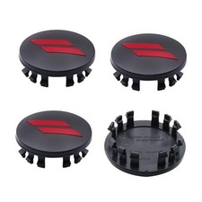 New Custom 4PCS 2 1/2 Inches 63mm // Slants Car Plastic Hub Wheel black red