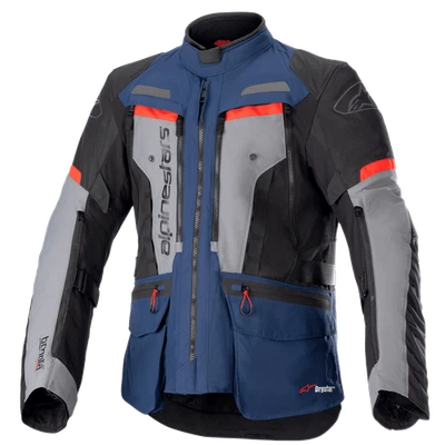 Veste Moto Alpinestars Bogota' Pro Drystar Bleu Foncé Gris Touring Aventure - Photo 1/4