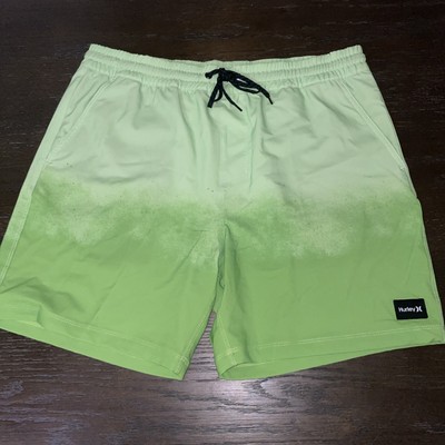 NWOT Hurley Phantom Zeros II Volley 17  Board Shorts Green Ombre $60 Large Swim