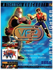Arcade Gaming Memorabilia Lot of 2 Virtua Fighter 2 Sega Poster Flyer
