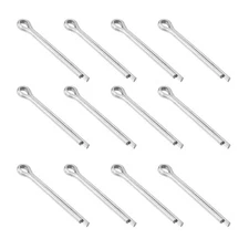 12Pcs 4mmx40mm 304 Stainless Steel Cotter Pin Split Pin, Silver