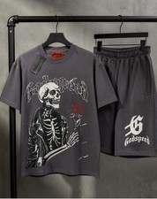 Godspeed Men s Gray Skull Graphic T-Shirt And...