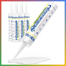 RV Roof Sealant 6 Pack Self Leveling Lap Caulking White Waterproof Flexible