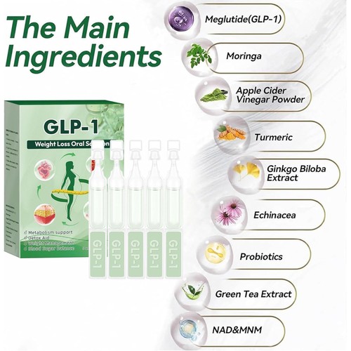 3x GLP -1 roztwór doustny, GLP -1 krople moringi, naturalne GLP -1 krople suplementu - Zdjęcie 13 z 14