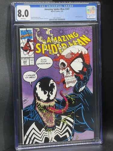 Amazing Spider-man #347  CGC 8.0 VENOM Cover And Appearance