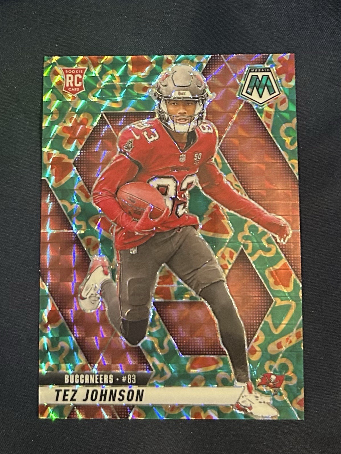2025 Mosaic Tez Johnson RC #316 Cookies Prizm RARE SSP Buccaneers Rookie