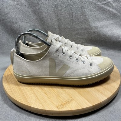 Veja Nova Low Womens Size US 9 Canvas Beige White Sneakers Low Top Shoes