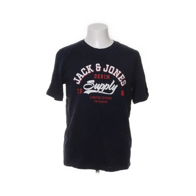 Jack & Jones, T-shirt, Größe: L, Blau, Bio-Baumwolle, Print, Herren #t8e