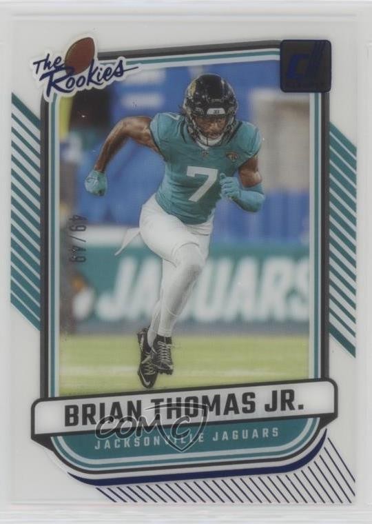 2024 Panini Clearly Donruss The Rookies Blue 49/49 Brian Thomas Jr #12 RC yl0