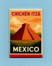 CHICHEN ITZA MEXICO TRAVEL POSTER *2X3 FRIDGE MAGNET* TRIP VACATION OUTDOORS