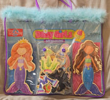 T.S. Shure Wooden Magnetic Dress-Up Doll Mermaids 34 Magnets w bag