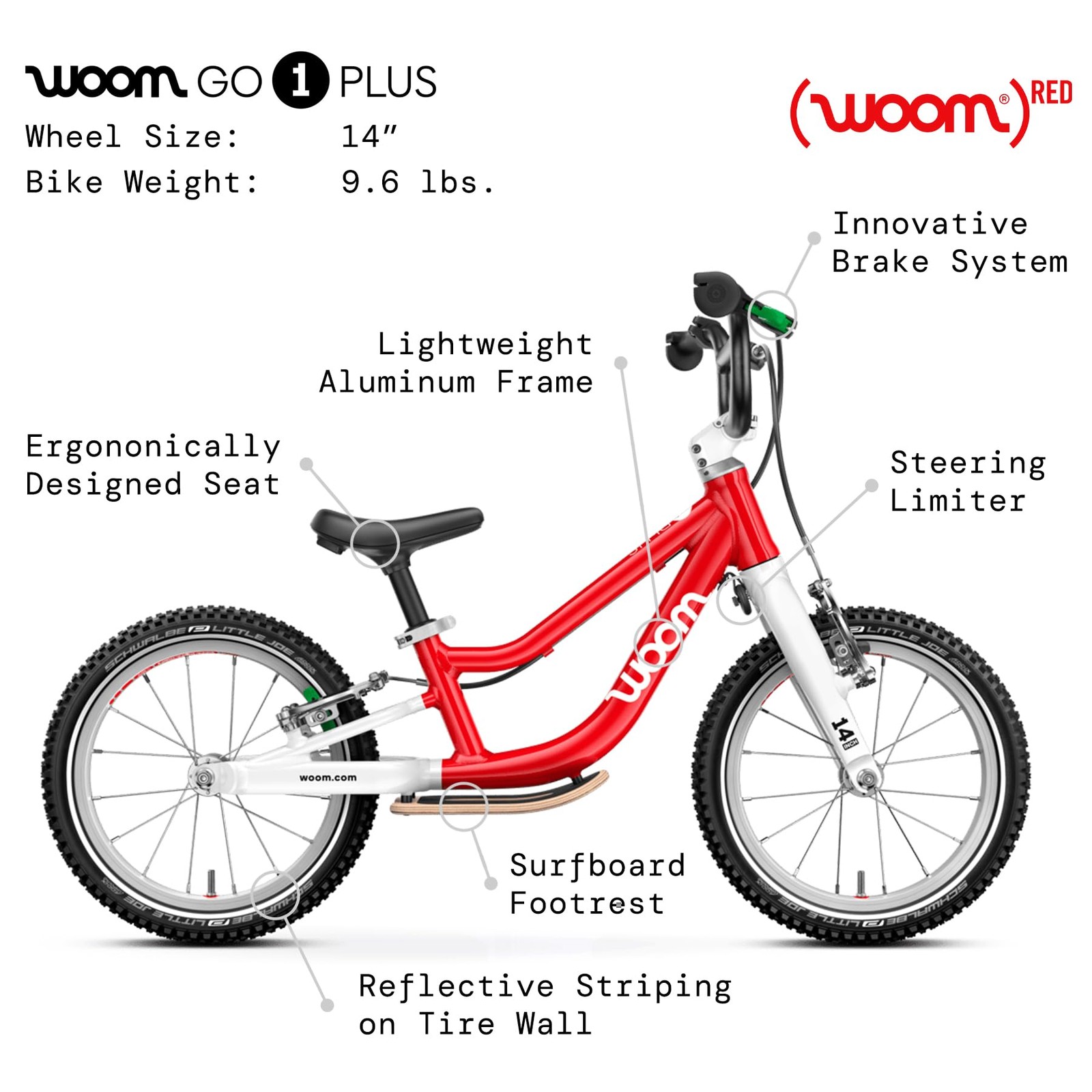 GO 1 Plus Balance Bike for Children 3 to 4.5 Years Old, 14-Inch Lightweight B... thumbnail 3