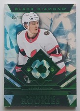 2023-24 Black Diamond Relic Rookies Emerald Ridly Greig /10 Ottawa Senators