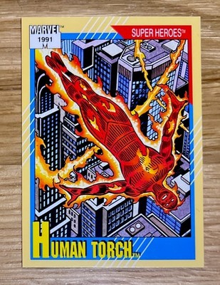 1991 IMPEL MARVEL CARD #10 HUMAN TORCH - FANTASTIC FOUR - MINT CARD!!
