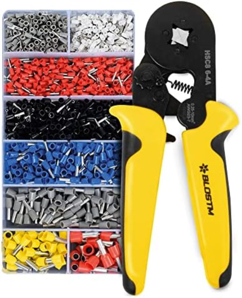 BLOSTM Pinza Crimpatrice Capicorda Elettrici - Set Di Pinza Puntalini Elettrici