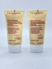 2 Pack - Clarins Hydrating Gentle Foaming Cleanser Anti-Pollution - 2.6 oz NWOB