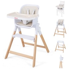 4-in-1 Convertible Baby High Chair with Detachable  Adjustable Tray, Footrest