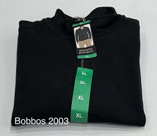 Banana Republic Men's 1/4 Zip Pullover Sweatshirt, Black, Size XL