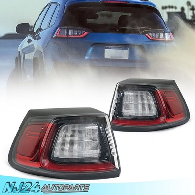 Pair Outer Tail Lights For Jeep Cherokee 2019-2023 Full LED Brake Lamps LH RH