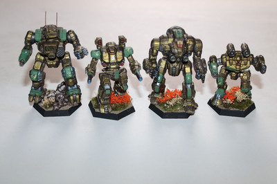 Battletech Figurenset-''Inner Sphere  Mech Lanze-4 Mechs aus Plastik-Modern