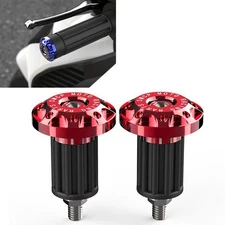 Red 7/8'' Motor Dirt Bike CNC Handlebar Grips Handle Bar End Cap Plugs Slider