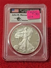 2018-W American Silver Eagle ASE DOLLAR PCGS PR 70DCAM MERCANTI FDI  #T2061