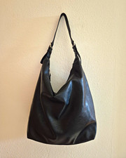 Damen Schultertasche Hobo KunstLeder schwarz ...