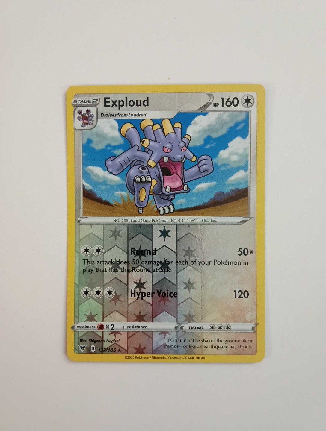 Pokémon TCG Reverse Holo Exploud 137/185 NM