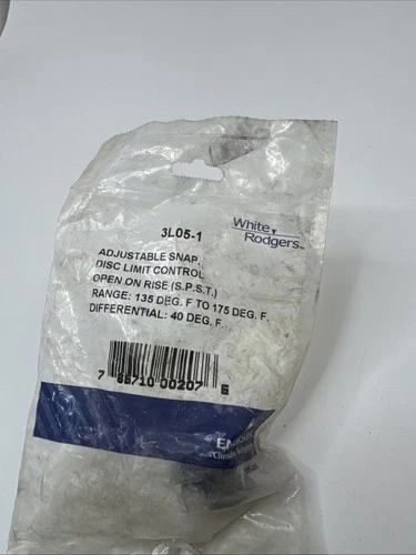 White-Rodgers Adjustable Snap Disc Limit Control 3L05-1 New