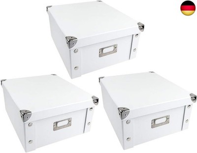 Ideen mit Herz Ordnungsboxen | 3er Set | Aufbewahrungsbox mit Deckel | faltbar